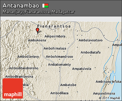 Shaded Relief 3D Map of Antanambao