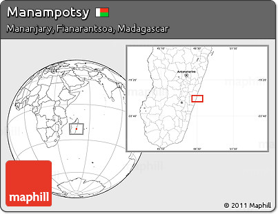 Blank Location Map of Manampotsy