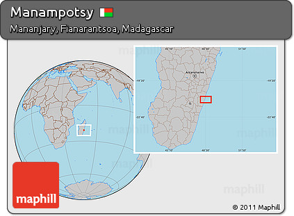 Gray Location Map of Manampotsy