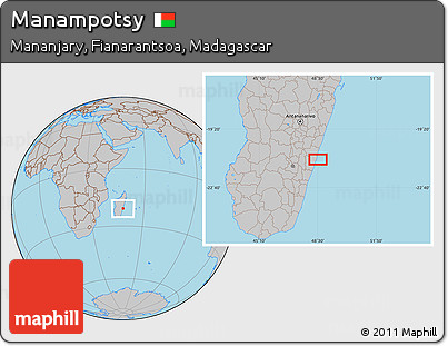 Gray Location Map of Manampotsy