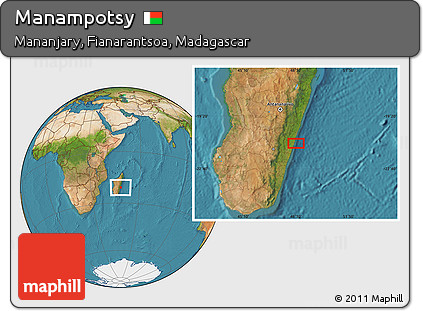 Satellite Location Map of Manampotsy