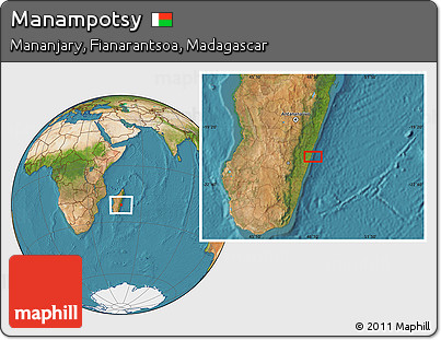 Satellite Location Map of Manampotsy