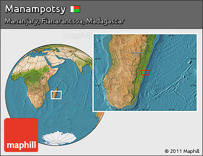 Satellite Location Map of Manampotsy