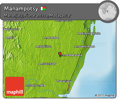 Physical Map of Manampotsy