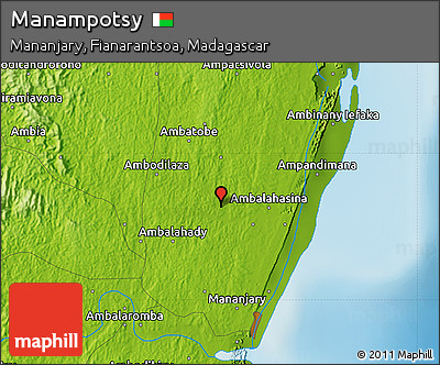 Physical Map of Manampotsy