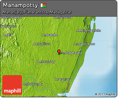 Physical Map of Manampotsy