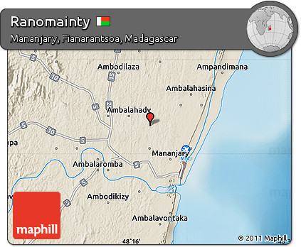 Shaded Relief Map of Ranomainty