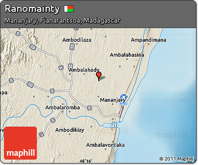 Shaded Relief Map of Ranomainty
