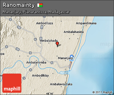 Shaded Relief Map of Ranomainty