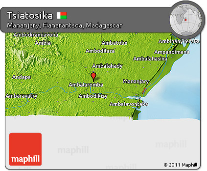 Physical Panoramic Map of Tsiatosika