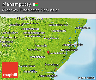 Physical Panoramic Map of Manampotsy