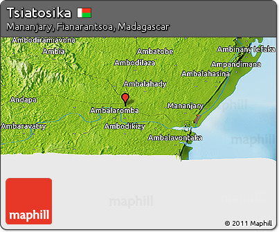 Physical Panoramic Map of Tsiatosika