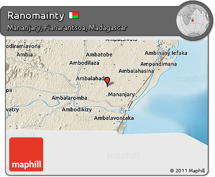 Shaded Relief Panoramic Map of Ranomainty