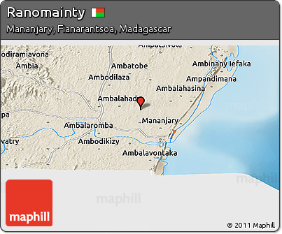 Shaded Relief Panoramic Map of Ranomainty