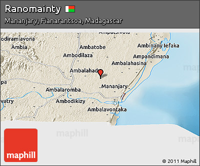 Shaded Relief Panoramic Map of Ranomainty