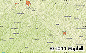 Physical Map of the area around 21° 3' 11" S, 49° 13' 30" W