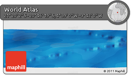 Political Panoramic Map of the Area around 21° 3' 11" S, 4° 10' 30" W