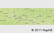 Physical Panoramic Map of the area around 21° 3' 11" S, 50° 55' 29" W