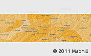 Political Panoramic Map of the area around 21° 3' 11" S, 50° 55' 29" W