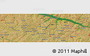 Satellite Panoramic Map of the area around 21° 3' 11" S, 50° 55' 29" W