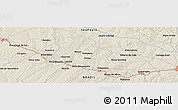 Shaded Relief Panoramic Map of the area around 21° 3' 11" S, 50° 55' 29" W