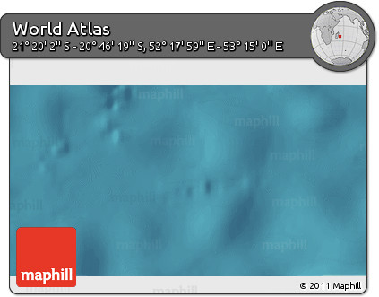 Satellite 3D Map of the Area around 21° 3' 11" S, 52° 46' 29" E
