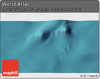 Satellite 3D Map of the Area around 21° 3' 11" S, 53° 37' 30" E