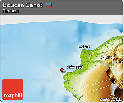 Physical 3D Map of Boucan Canot