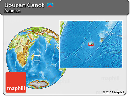 Physical Location Map of Boucan Canot