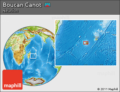Physical Location Map of Boucan Canot