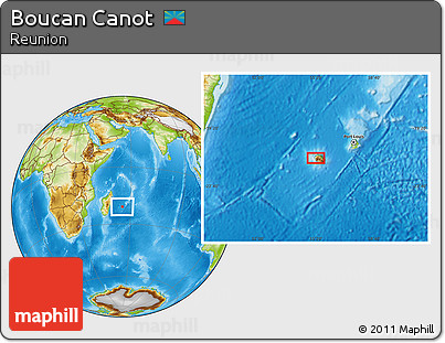 Physical Location Map of Boucan Canot