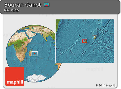 Satellite Location Map of Boucan Canot