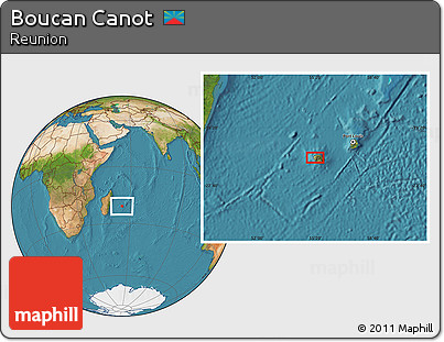 Satellite Location Map of Boucan Canot
