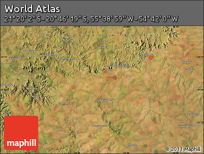 Satellite Map of the Area around 21° 3' 11" S, 55° 10' 29" W