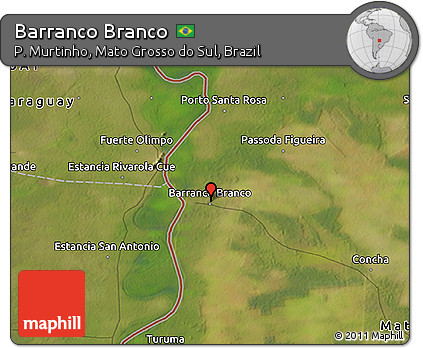 Satellite 3D Map of Barranco Branco