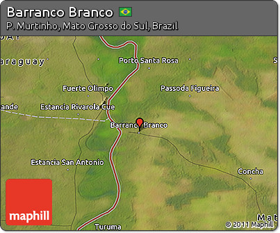 Satellite 3D Map of Barranco Branco