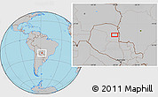 Gray Location Map of the area around 21° 3' 11" S, 58° 34' 30" W