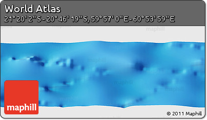 Physical Panoramic Map of the Area around 21° 3' 11" S, 60° 25' 29" E