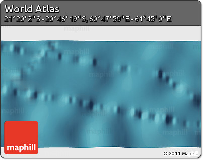 Satellite 3D Map of the Area around 21° 3' 11" S, 61° 16' 29" E