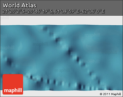 Satellite 3D Map of the Area around 21° 3' 11" S, 62° 7' 30" E