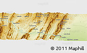 Physical Panoramic Map of the area around 21° 3' 11" S, 63° 40' 30" W