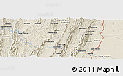 Shaded Relief Panoramic Map of Villamontes