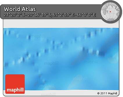 Shaded Relief 3D Map of the Area around 21° 3' 11" S, 65° 31' 30" E