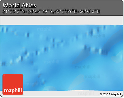 Shaded Relief 3D Map of the Area around 21° 3' 11" S, 65° 31' 30" E