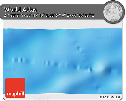 Physical 3D Map of the Area around 21° 3' 11" S, 66° 22' 30" E