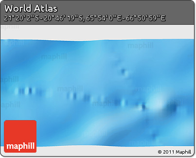 Physical 3D Map of the Area around 21° 3' 11" S, 66° 22' 30" E