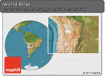 Satellite Location Map of the Area around 21° 3' 11" S, 66° 13' 29" W