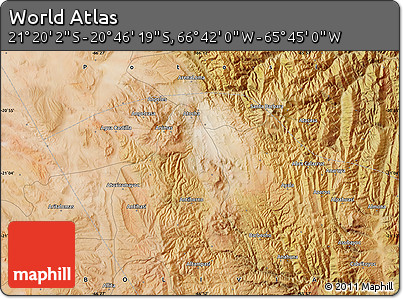 Satellite Map of the Area around 21° 3' 11" S, 66° 13' 29" W