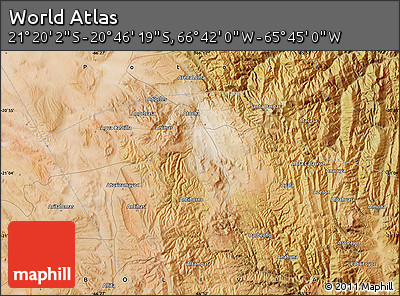 Satellite Map of the Area around 21° 3' 11" S, 66° 13' 29" W