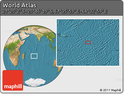 Satellite Location Map of the Area around 21° 3' 11" S, 68° 4' 29" E